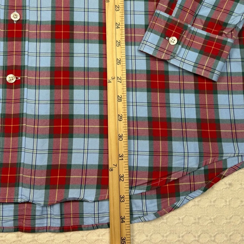 Vineyard Vines Shep & Ian Classic Fit Tucker Shirt Mens XXL Red Blue Plaid Whale - Picture 7 of 9